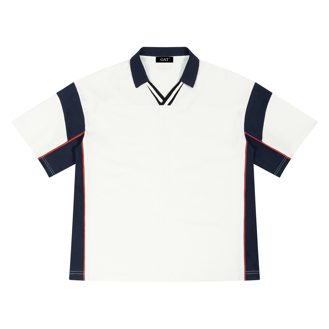 Boxy Color Block Polo Shirt