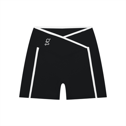 High Rise Color Block Yoga Shorts