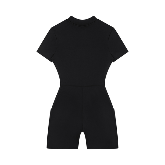 Quarter-Zip Short Sleeve Romper