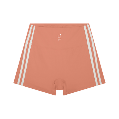 High-Waist Color Block Yoga Shorts