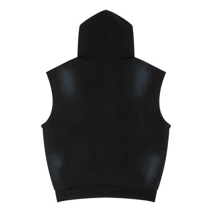 Vintage Wash Sun Fade Sleeveless Hoodie