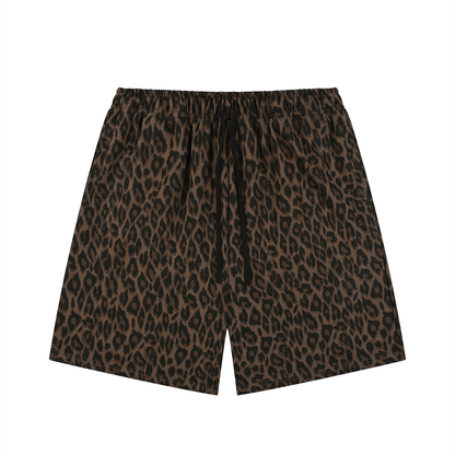 Leopard Drawstring Shorts