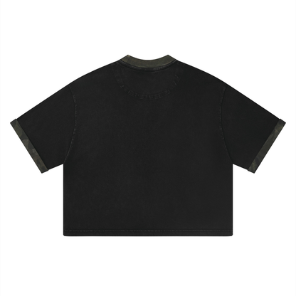 Mineral Washed Boxy Panel T-Shirt