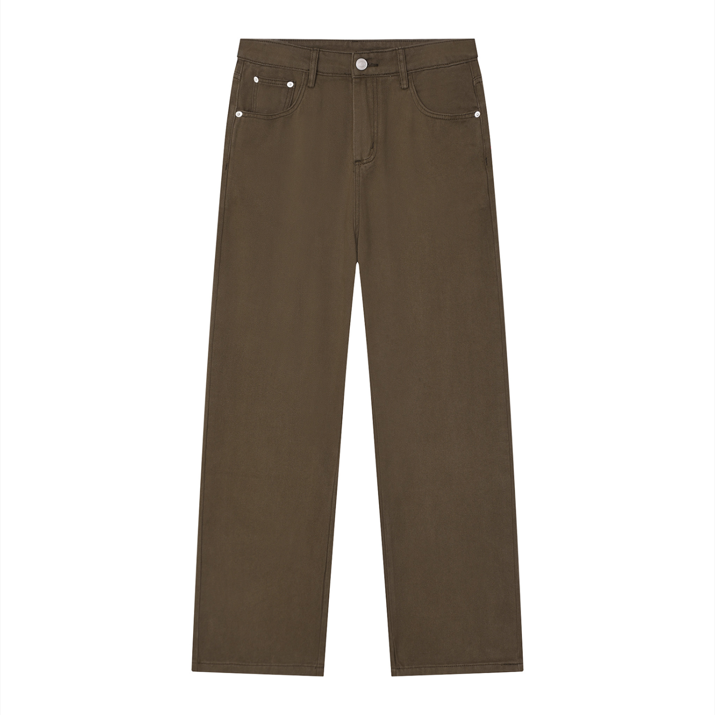 Vintage Wash Straight Leg Jeans