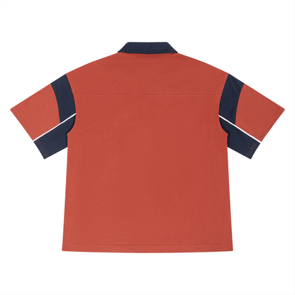 Boxy Color Block Polo Shirt