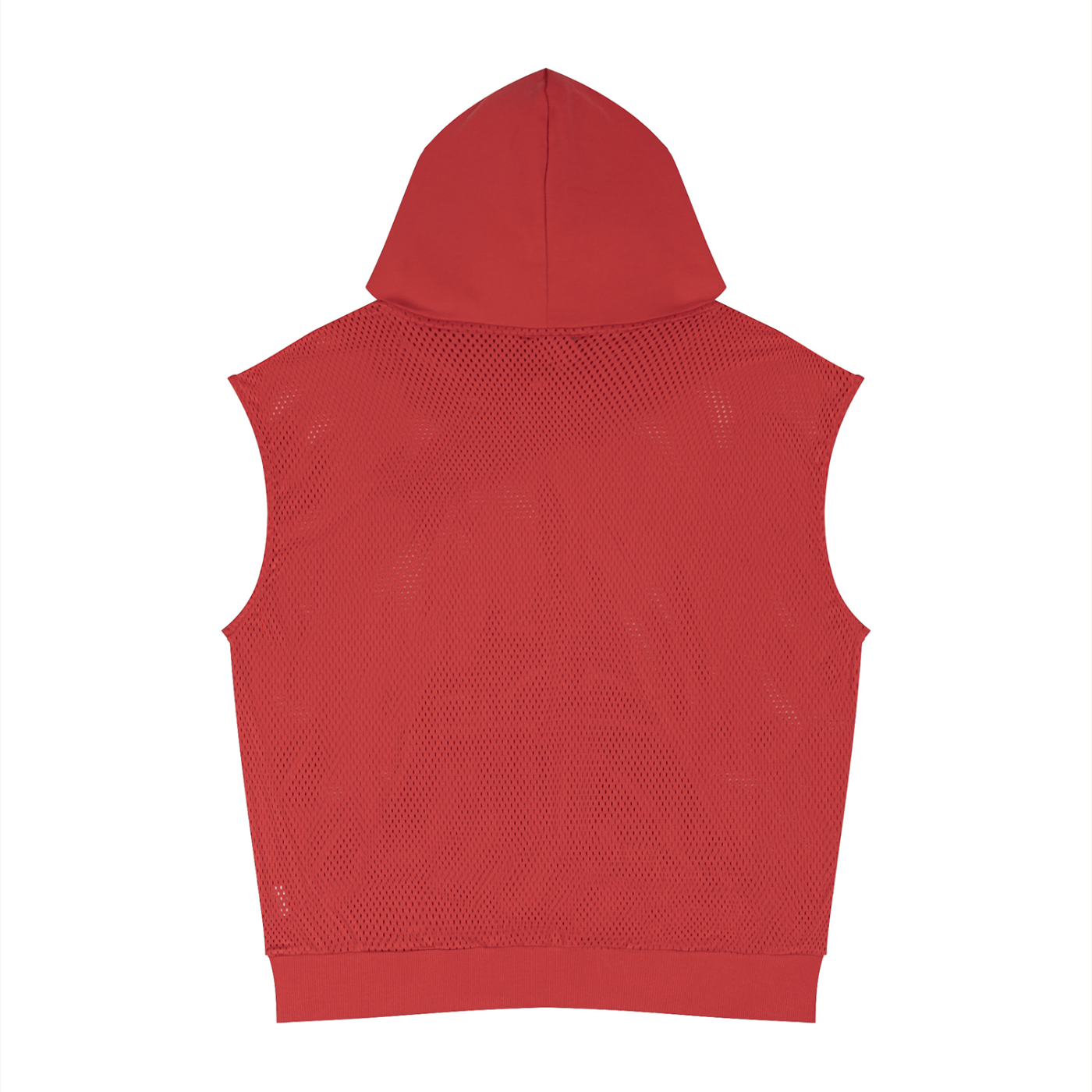 Panel Mesh Sleeveless Hoodie