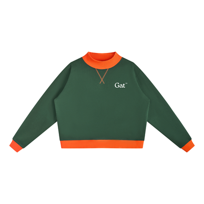 Mock Neck Crewneck Sweatshirt