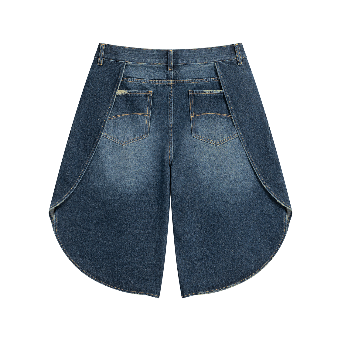 Wide Leg Denim Shorts