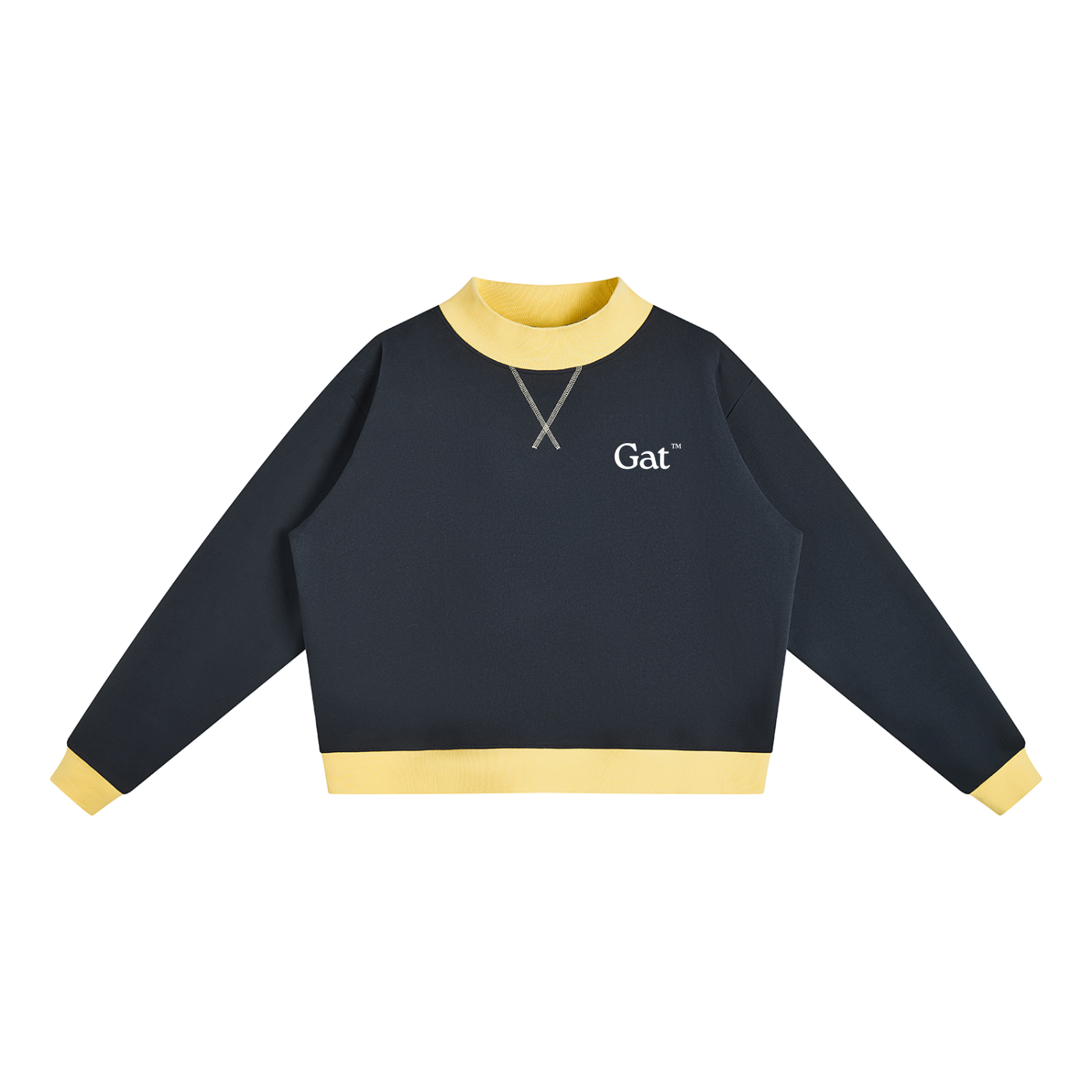 Mock Neck Crewneck Sweatshirt