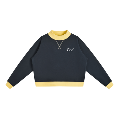 Mock Neck Crewneck Sweatshirt
