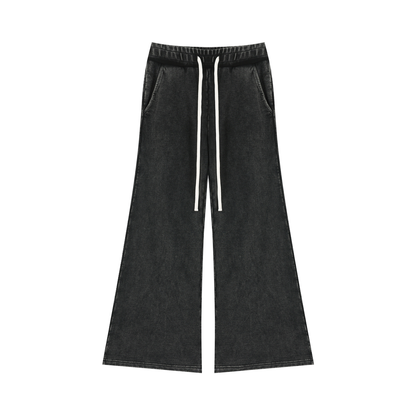 Mineral Wash Flared Leg Sweatpants