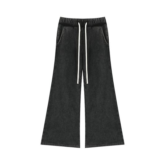 Mineral Wash Flared Leg Sweatpants