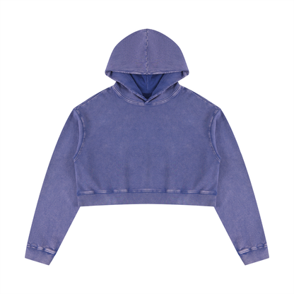 Mineral Washed Crop Hoodie