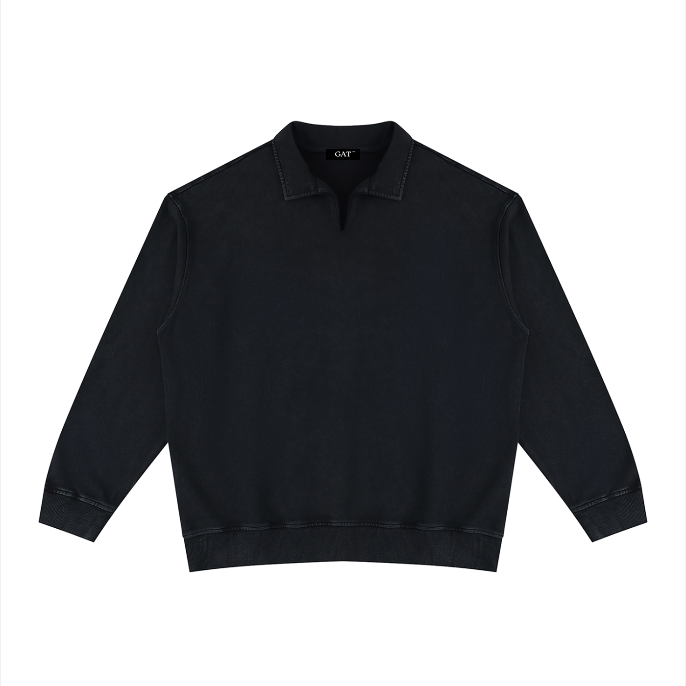 Vintage Wash Collared Sweatshirt