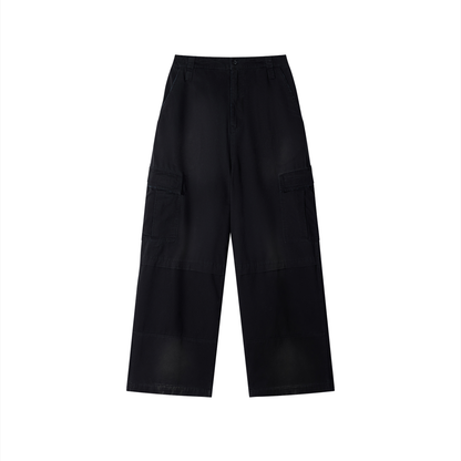 Sunfade Washed Wide Leg Cargo Pants