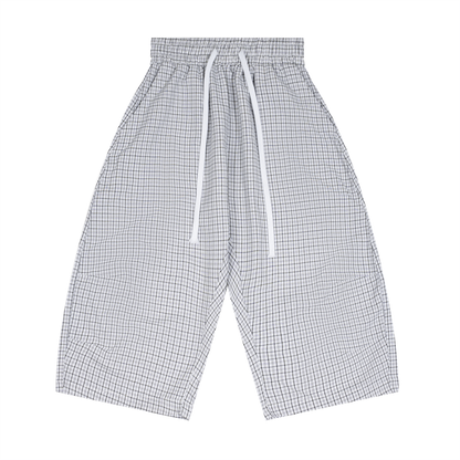 Plaid Loose Capri Shorts