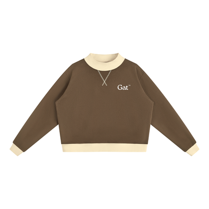 Mock Neck Crewneck Sweatshirt