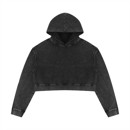 Mineral Washed Crop Hoodie
