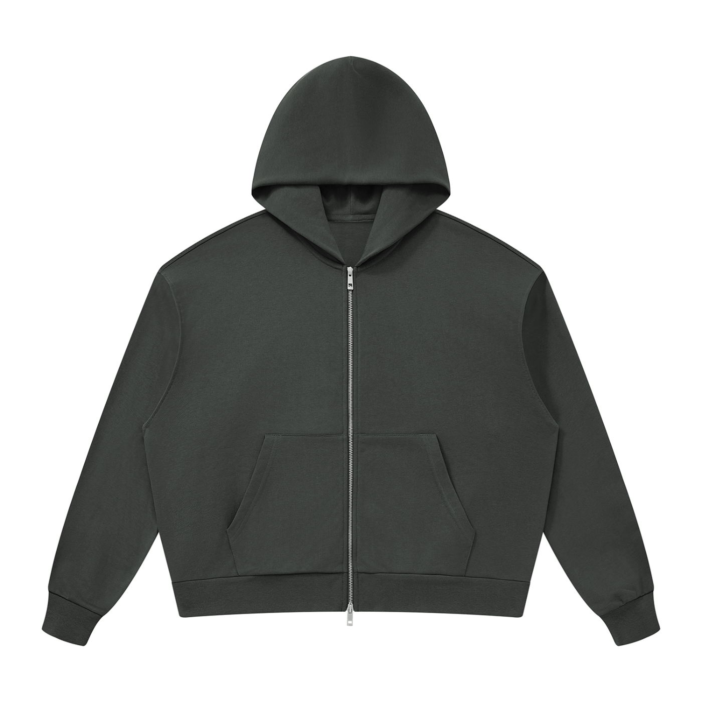 Drop Shoulder Full Zip Hoodie
