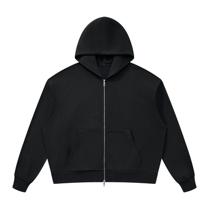 Drop Shoulder Full Zip Hoodie
