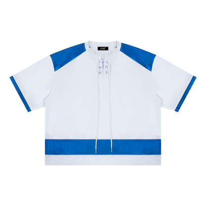 Raglan Sleeve Mesh Boxy T-Shirt