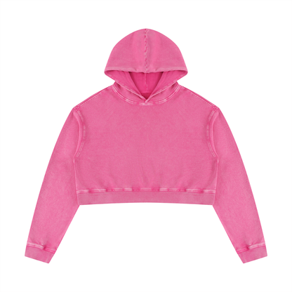 Mineral Washed Crop Hoodie