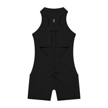 Quarter-Zip Yoga Romper