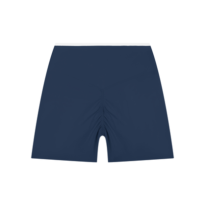 High Rise Color Block Yoga Shorts