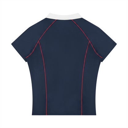Slim Fit Quarter-Zip Polo Shirt