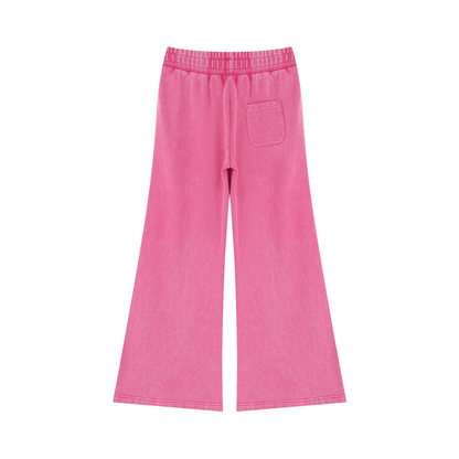 Mineral Wash Flared Leg Sweatpants