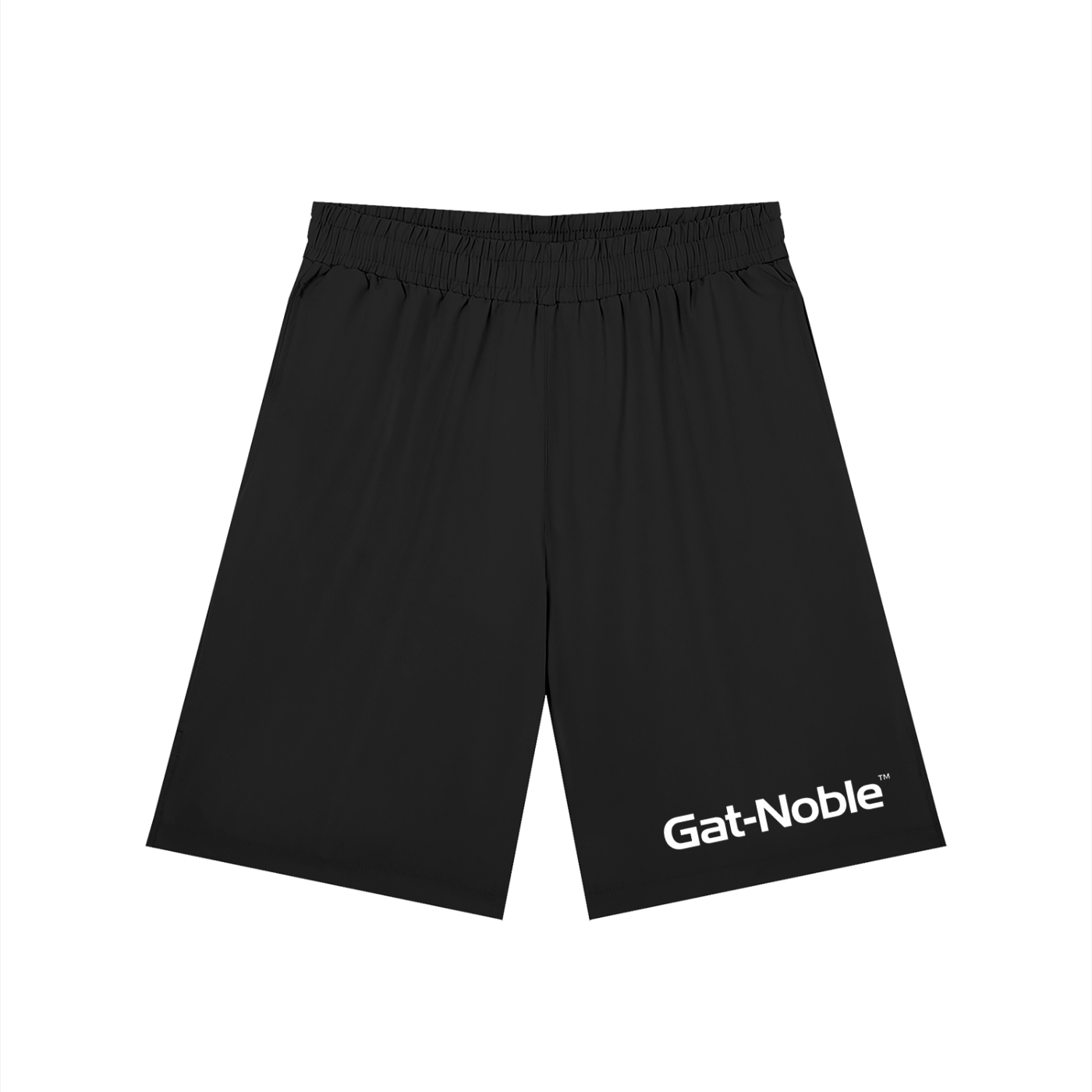 Solid Elastic Waist Shorts