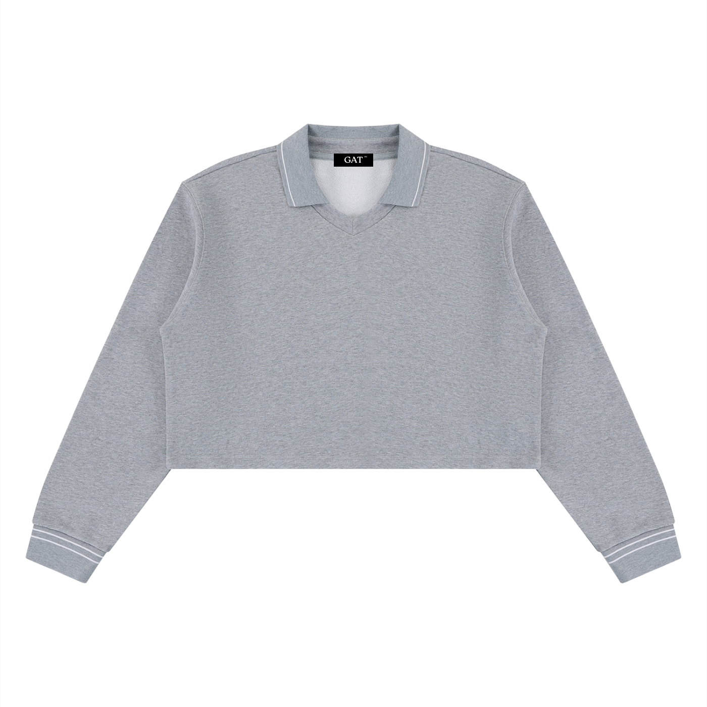 Crop Collared Sweatshirt