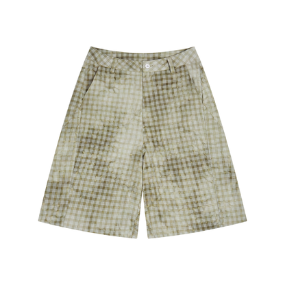 Vintage Wash Plaid Shorts