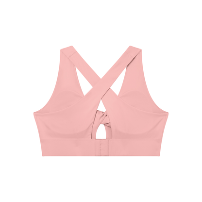 Twist Front V-Neck Sports Bra