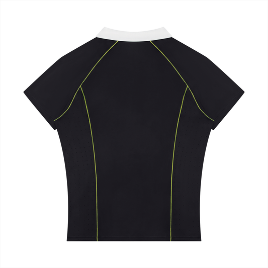 Slim Fit Quarter-Zip Polo Shirt