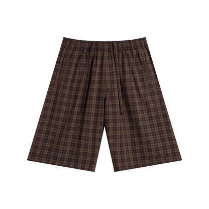 Plaid Wide Leg Shorts