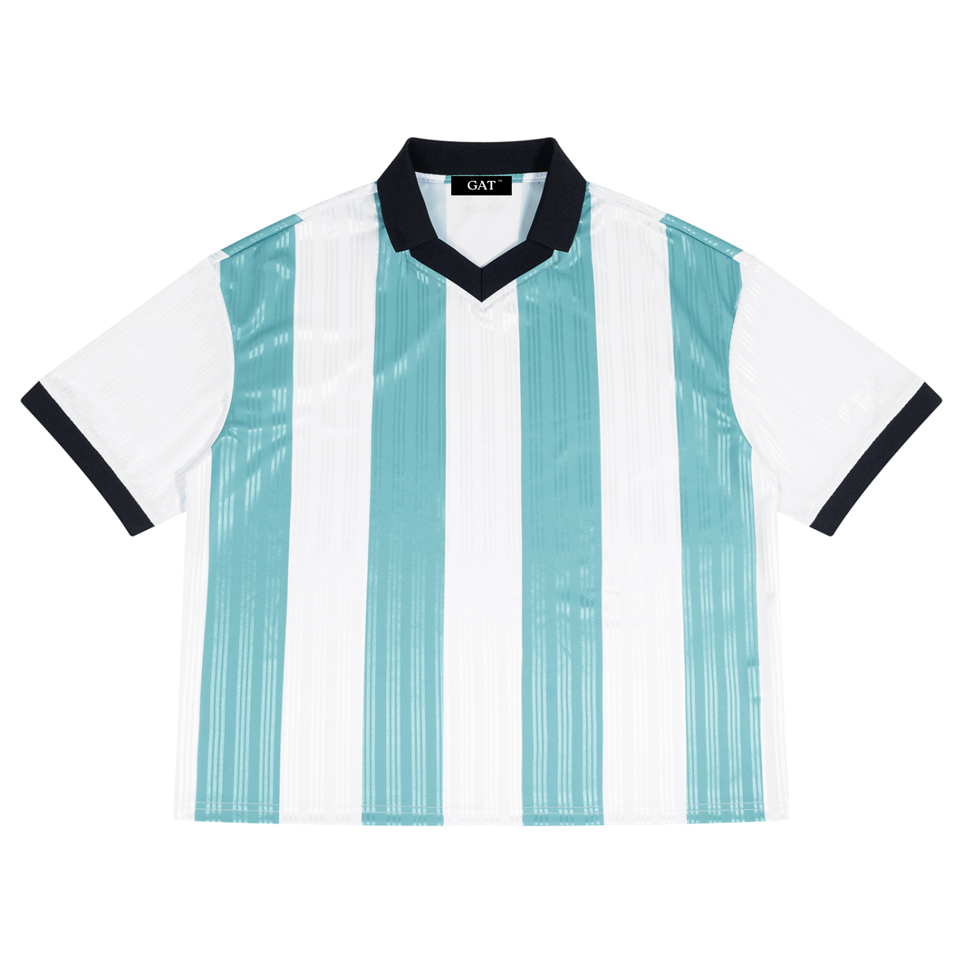 Boxy Striped Collared Soccer Jersey