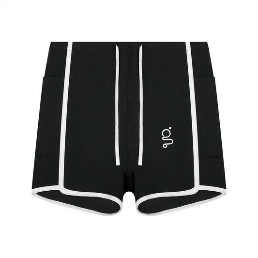 High Rise Color Block Yoga Shorts