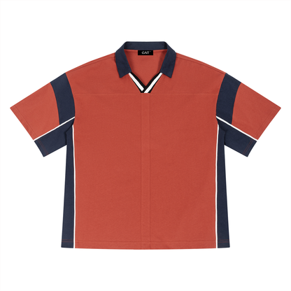 Boxy Color Block Polo Shirt