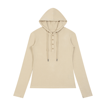 Slim Half-Button Hoodie