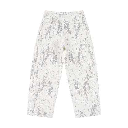 Splatter Barrel Leg Jeans
