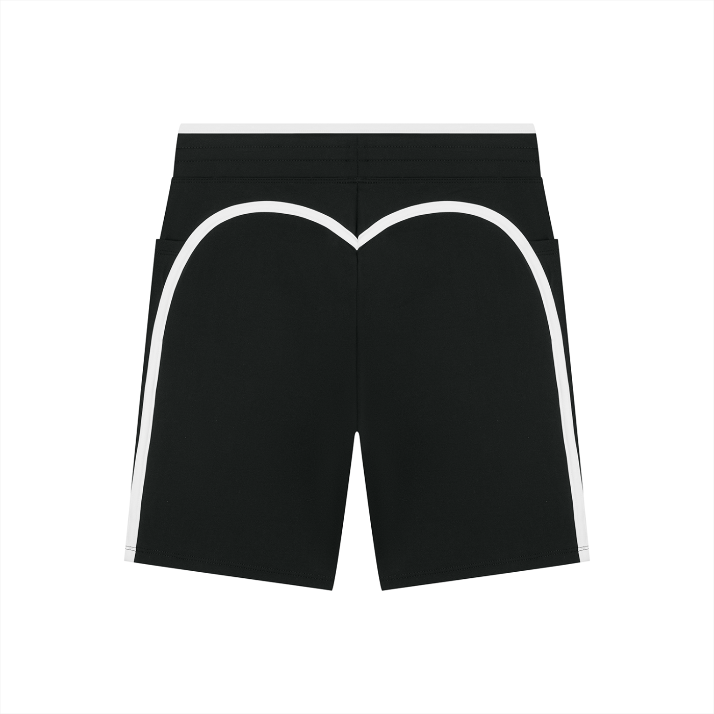 High Rise Color Block Yoga Shorts