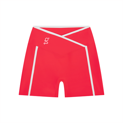 High Rise Color Block Yoga Shorts