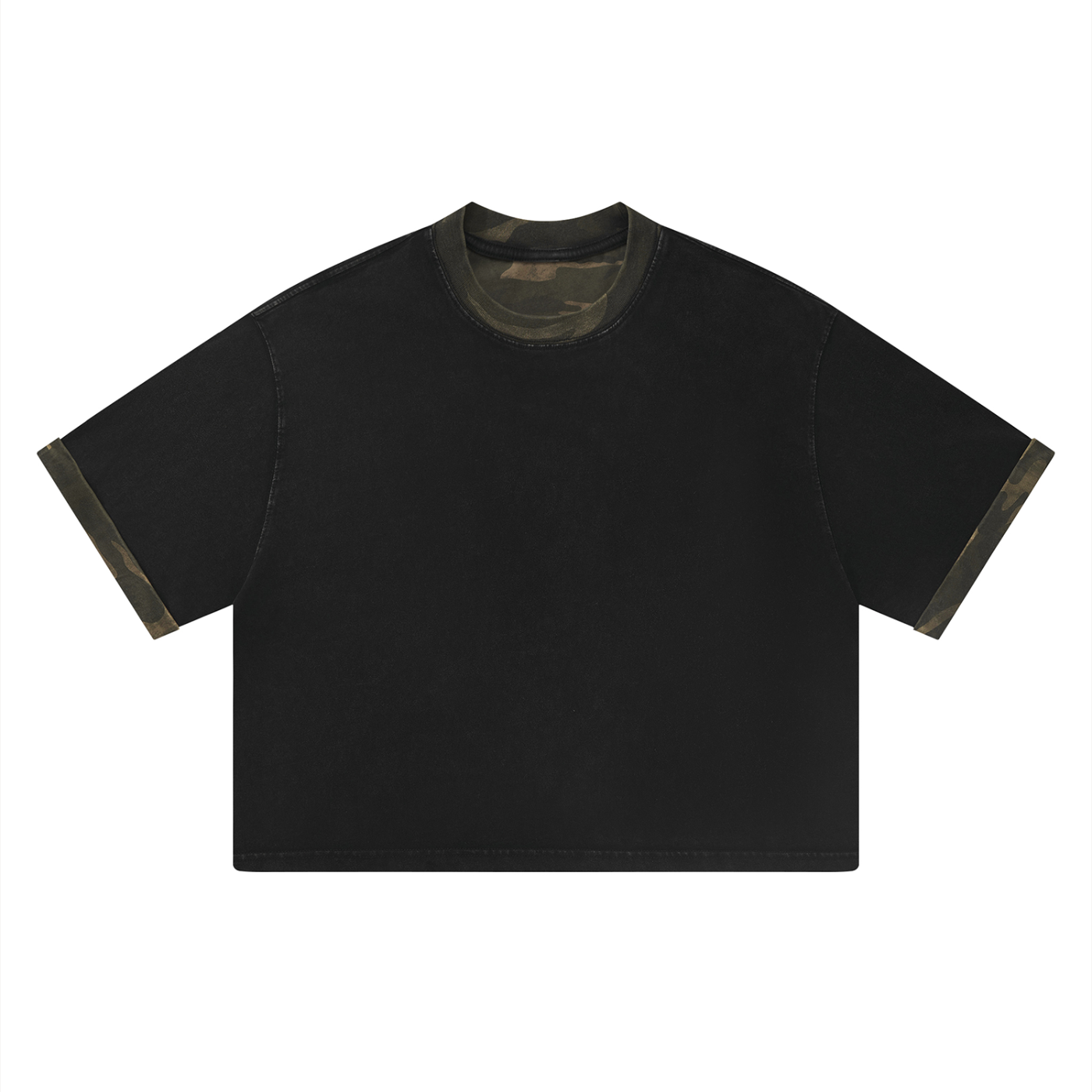 Mineral Washed Boxy Panel T-Shirt